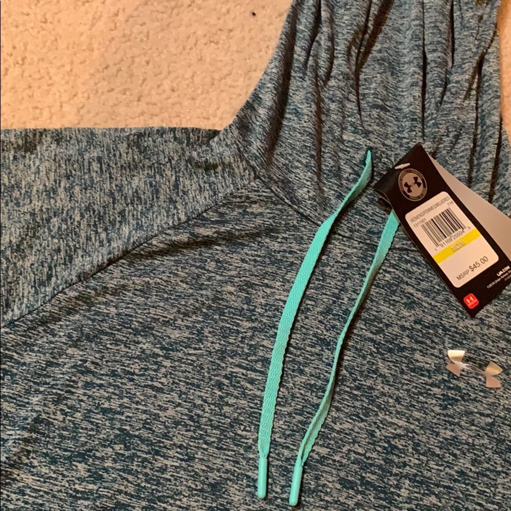 Blue workout hoodie under armor